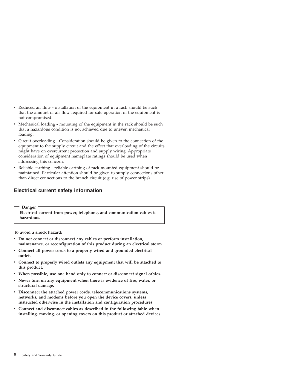 Electrical current safety information, Electrical, Current | Safety, Information | Lenovo Secure Managed Client User Manual | Page 14 / 40