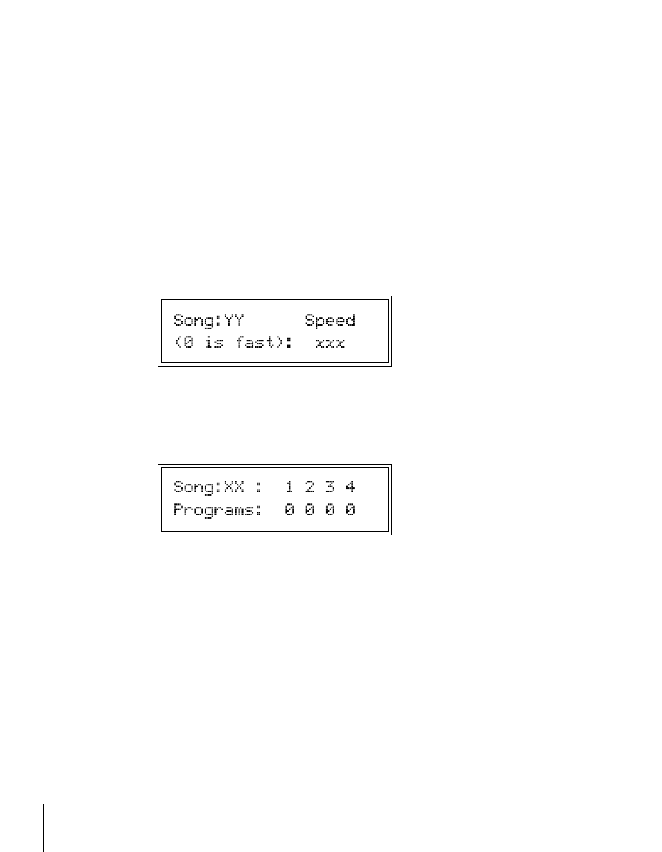 Song:yy speed (0 is fast): xxx | Antares ATR-1a User Manual | Page 28 / 54