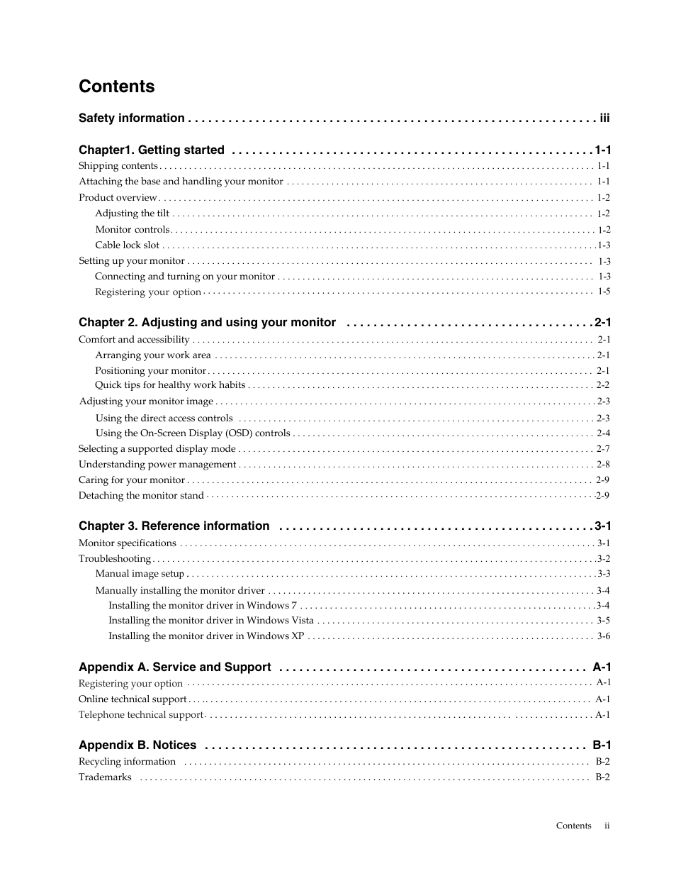 Lenovo LI1963 Wide Flat Panel Monitor User Manual | Page 3 / 27