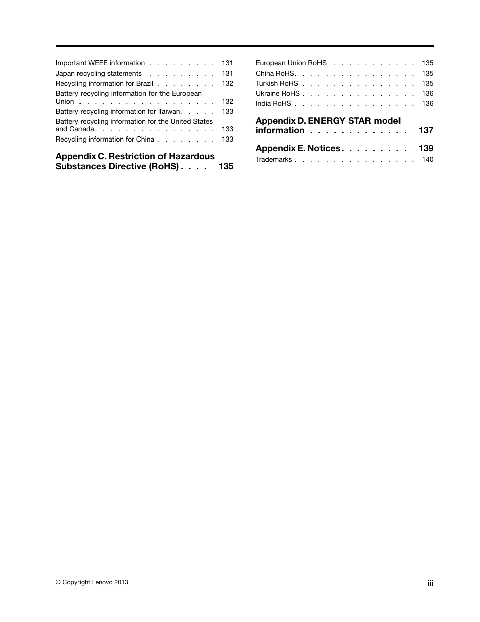 Lenovo ThinkPad Edge E145 User Manual | Page 5 / 158