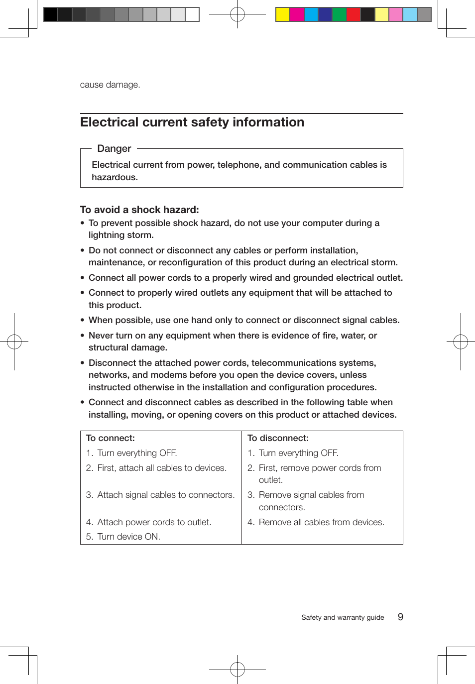 Electrical current safety information | Lenovo IdeaCentre B500 User Manual | Page 14 / 43