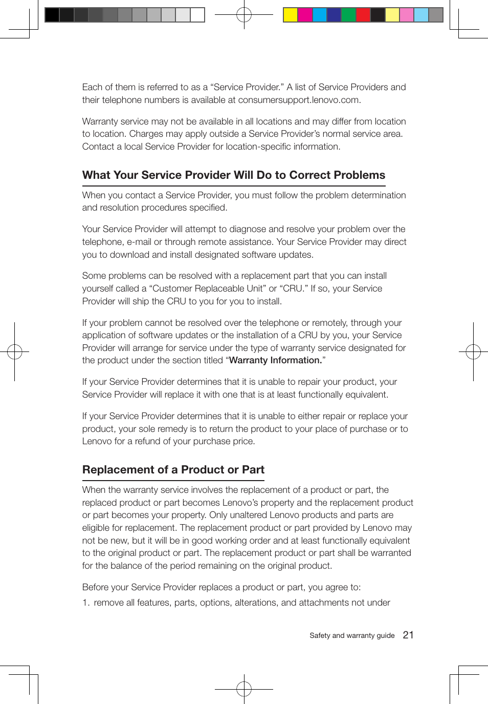 Replacement of a product or part | Lenovo IdeaCentre B500 User Manual | Page 26 / 43