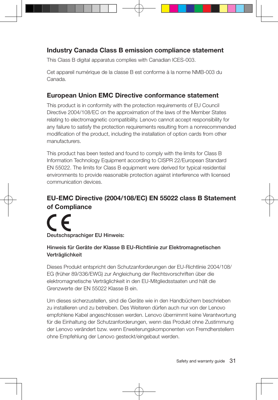 Lenovo IdeaCentre B500 User Manual | Page 36 / 43