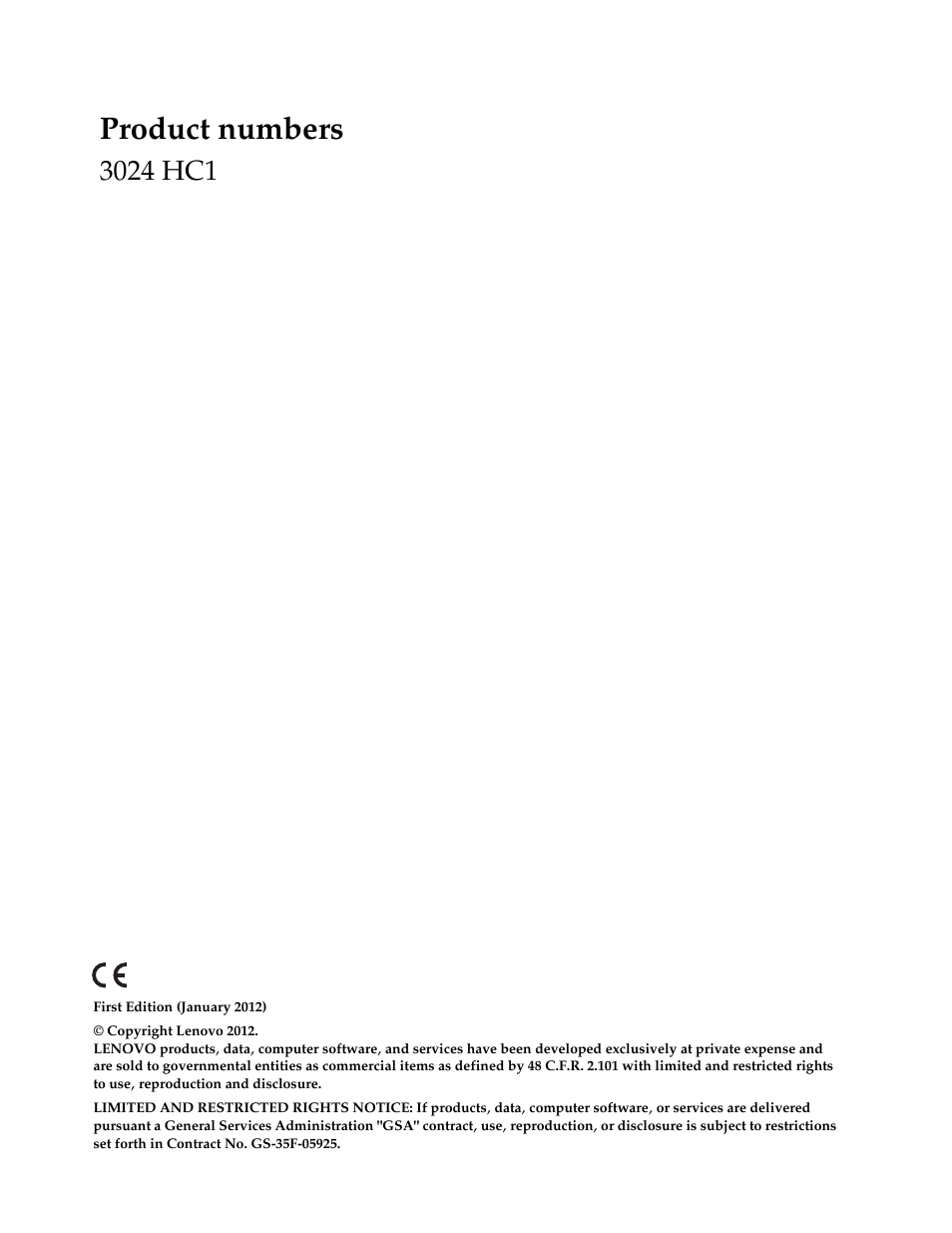 Product numbers | Lenovo LT2323p Wide LCD Monitor User Manual | Page 2 / 38