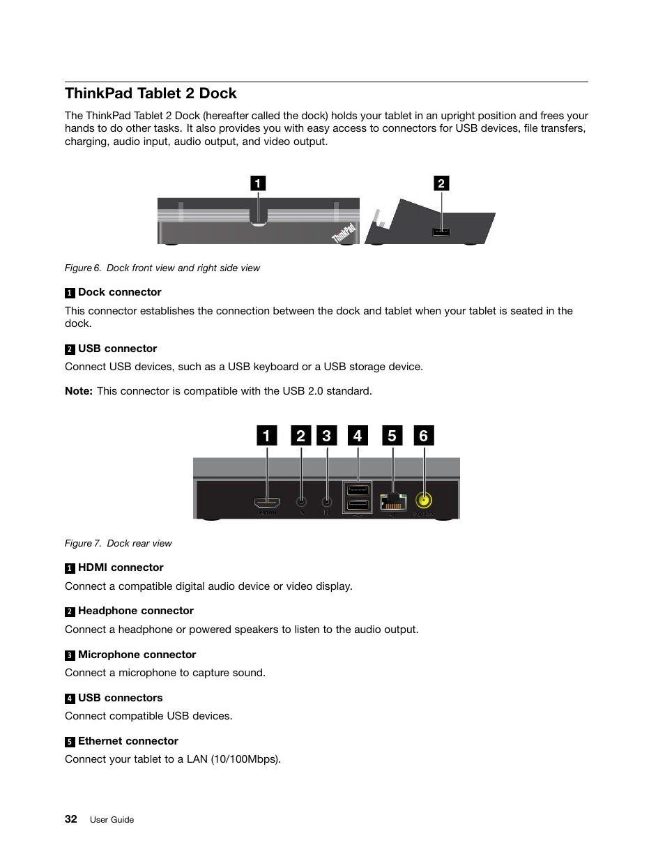 Thinkpad tablet 2 dock | Lenovo ThinkPad Tablet 2 User Manual | Page 40 / 84