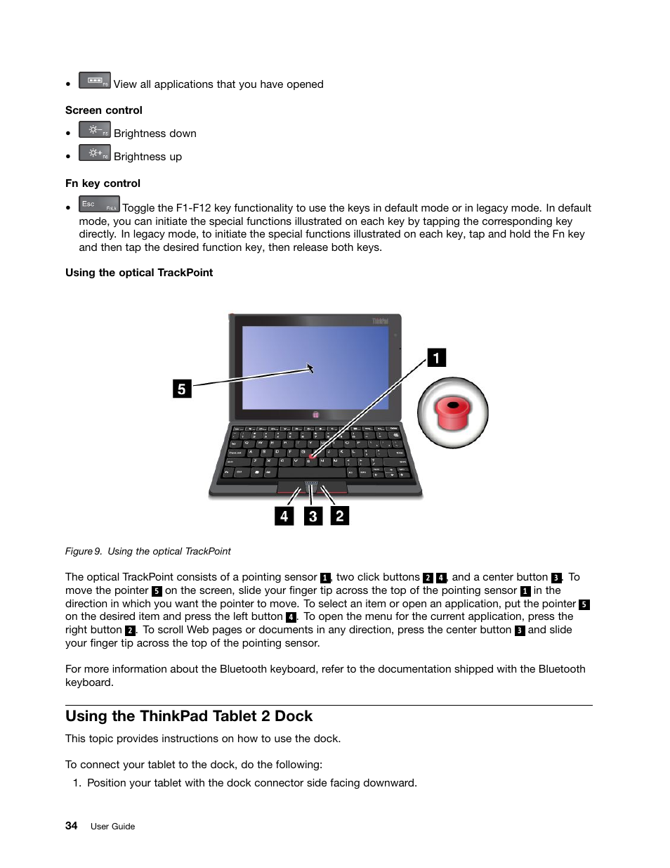 Using the thinkpad tablet 2 dock | Lenovo ThinkPad Tablet 2 User Manual | Page 42 / 84