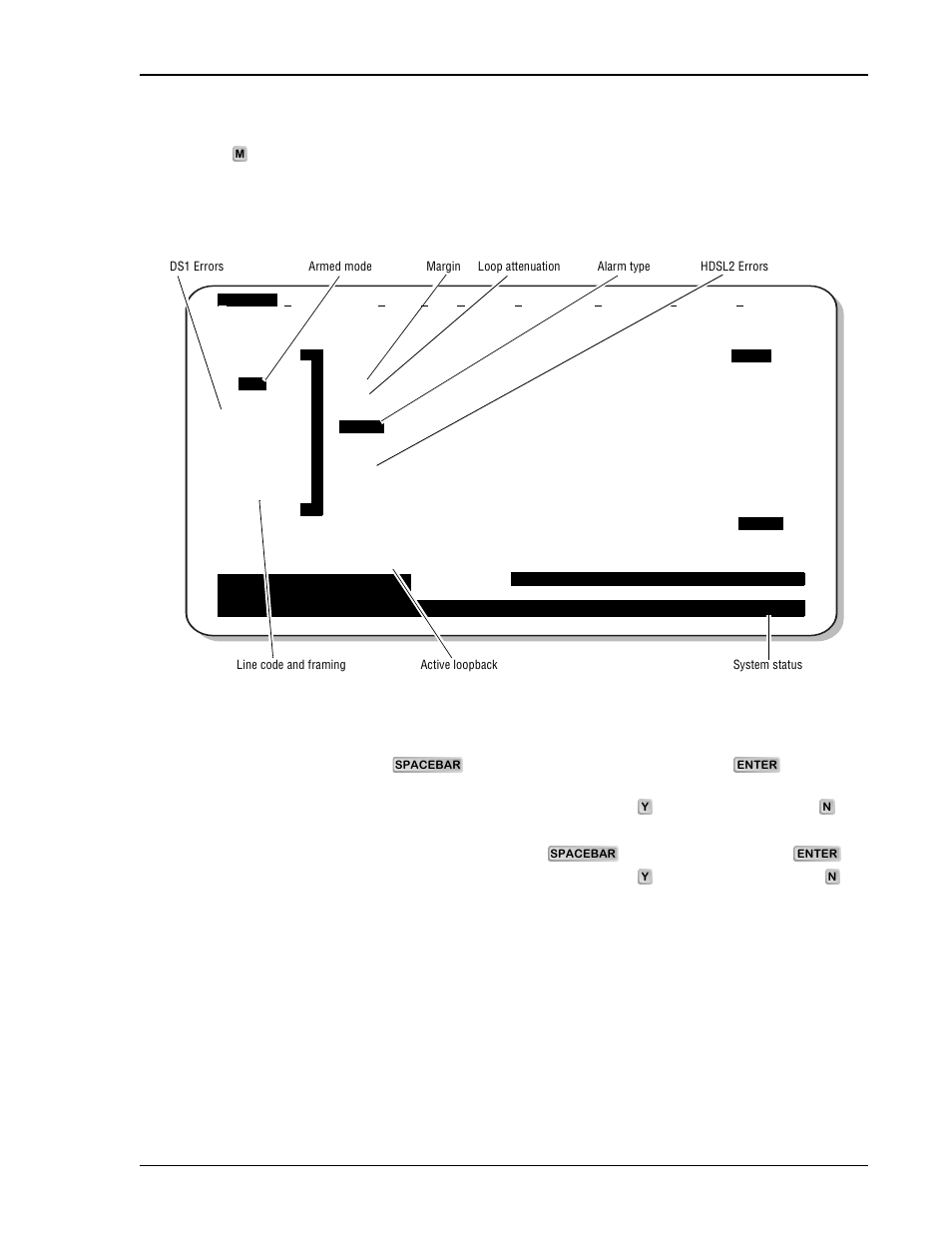 Using the monitor screen to view system activity, Monitor screen - active loopback with alarms, Sing | Onitor, Creen, Ystem, Ctivity | ADC HiGain H2TU-C-319 List 4E User Manual | Page 43 / 88