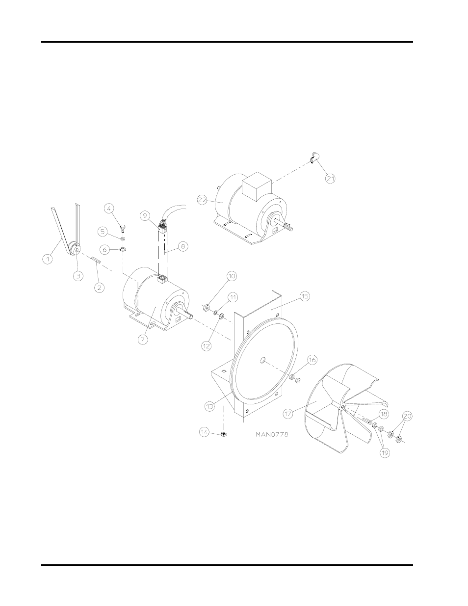 Non-reversing t.e.f.c. motor mount assembly , 25 | ADC ADG-758 User Manual | Page 26 / 44