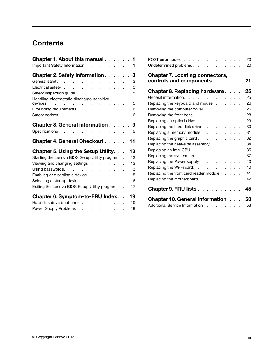 Lenovo H530 Desktop User Manual | Page 5 / 59