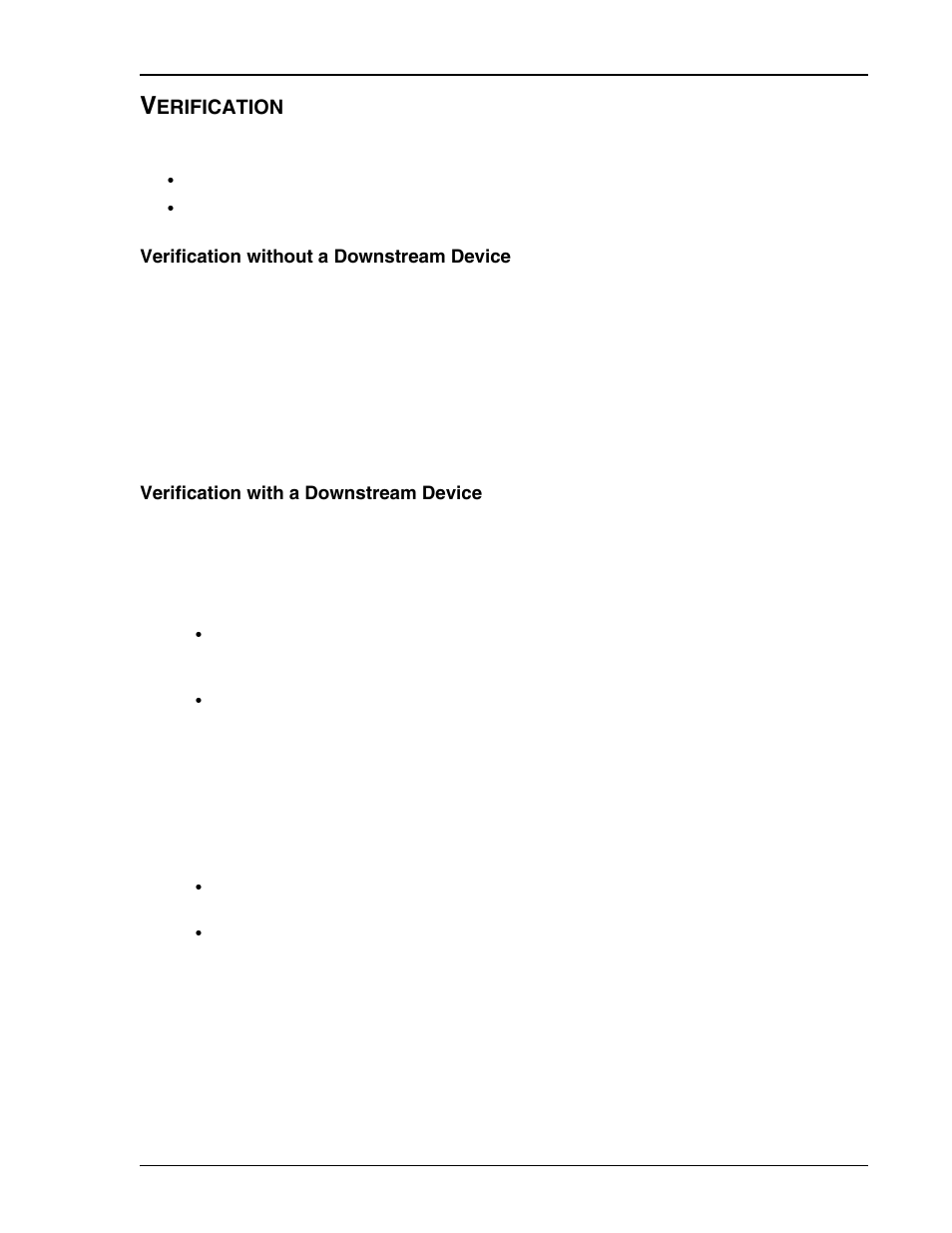 Verification, Verification without a downstream device, Verification with a downstream device | Erification | ADC HDSL4 User Manual | Page 17 / 79