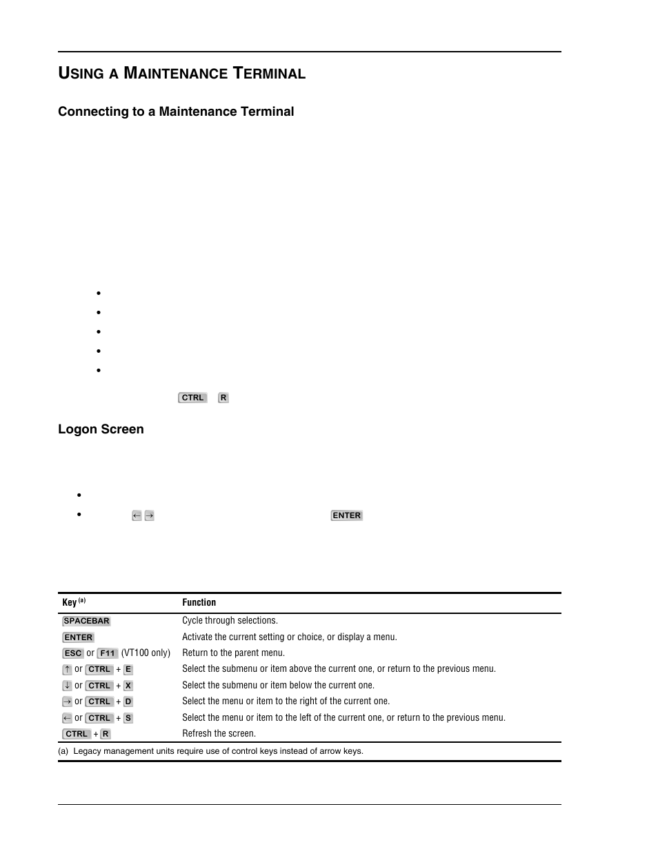 Using a maintenance terminal, Connecting to a maintenance terminal, Logon screen | Sing, Aintenance, Erminal | ADC HDSL4 User Manual | Page 20 / 79