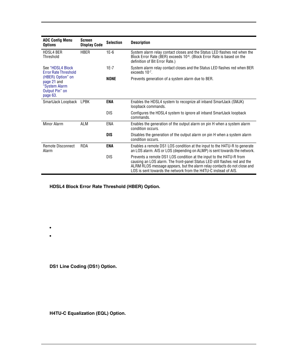 Ds1 line, H4tu-c | ADC HDSL4 User Manual | Page 29 / 79