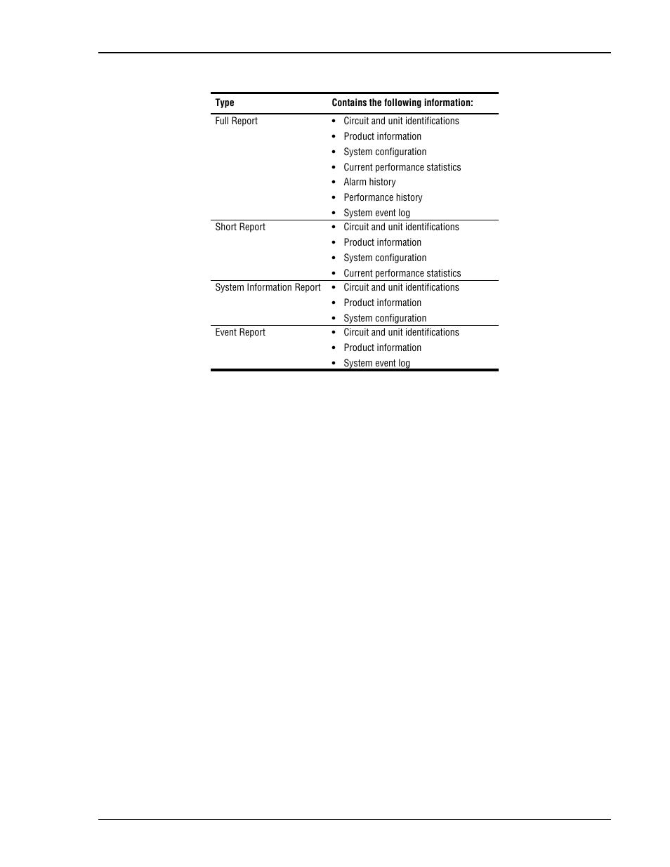 Report types | ADC HDSL4 User Manual | Page 49 / 79