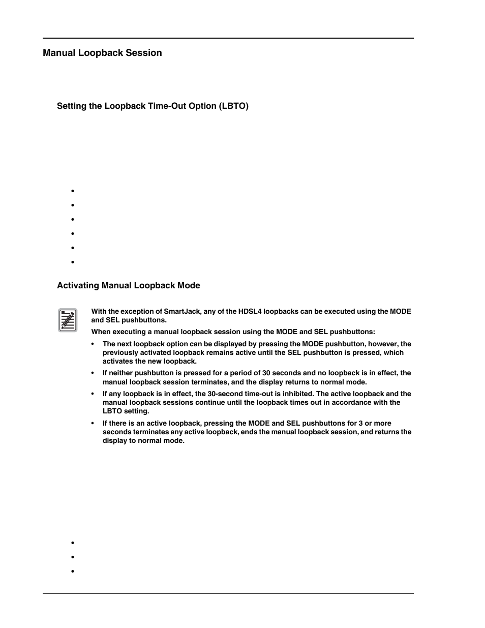 Manual loopback session | ADC HDSL4 User Manual | Page 56 / 79