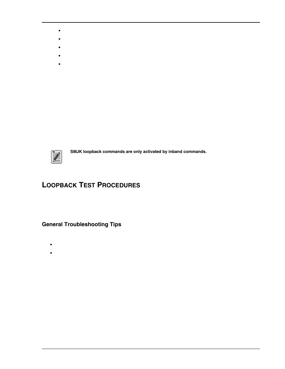 Loopback test procedures, General troubleshooting tips, Oopback | Rocedures | ADC HDSL4 User Manual | Page 57 / 79