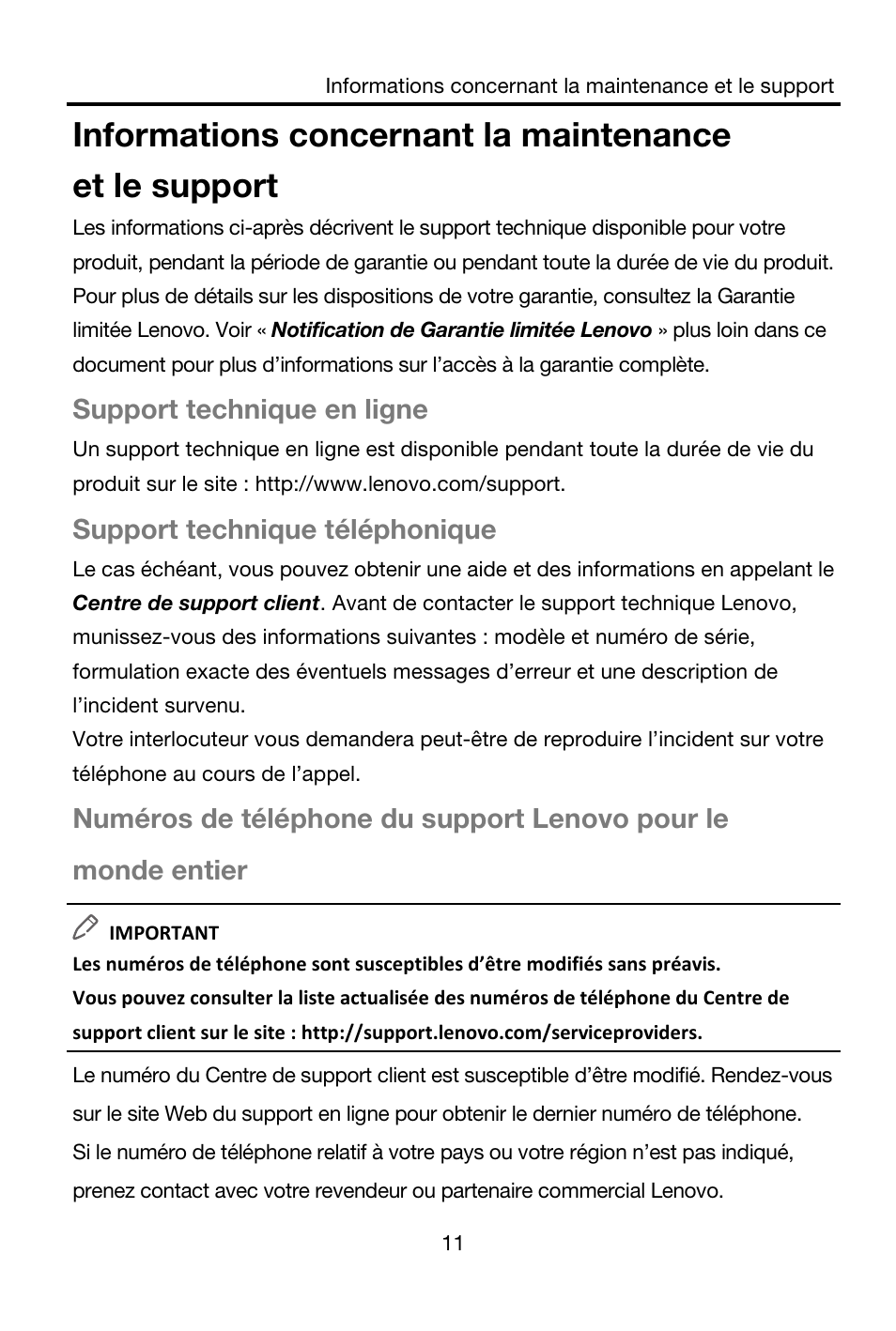 Support technique en ligne, Support technique téléphonique | Lenovo S850 Smartphone User Manual | Page 33 / 61