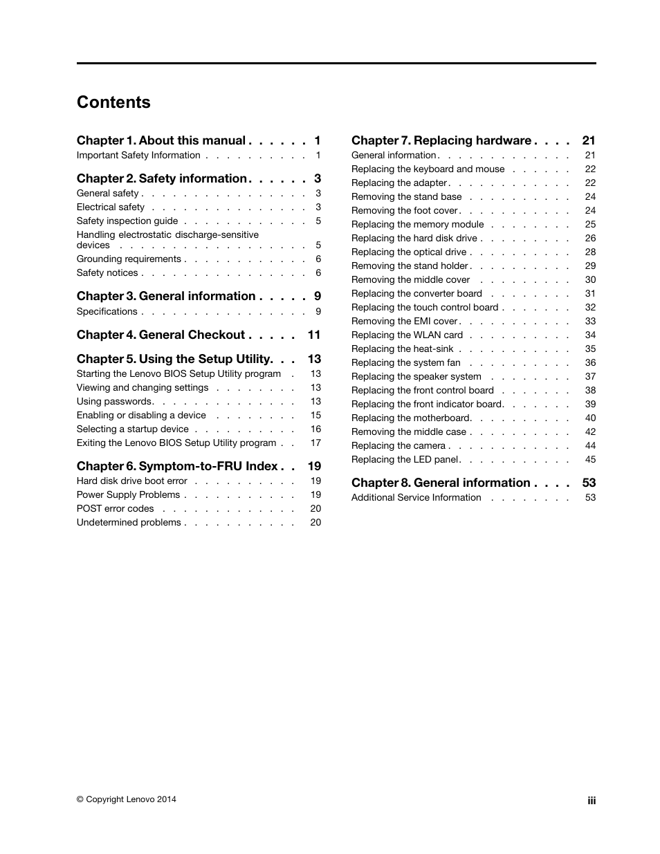 Lenovo C470 All in One User Manual | Page 5 / 59