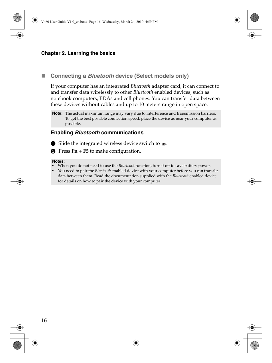 Lenovo IdeaPad V460 User Manual | Page 20 / 58