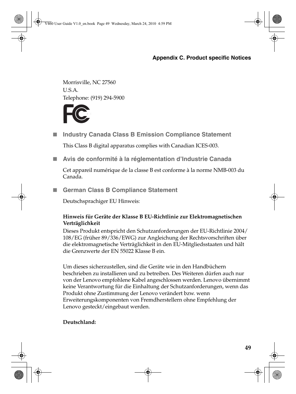 Lenovo IdeaPad V460 User Manual | Page 53 / 58