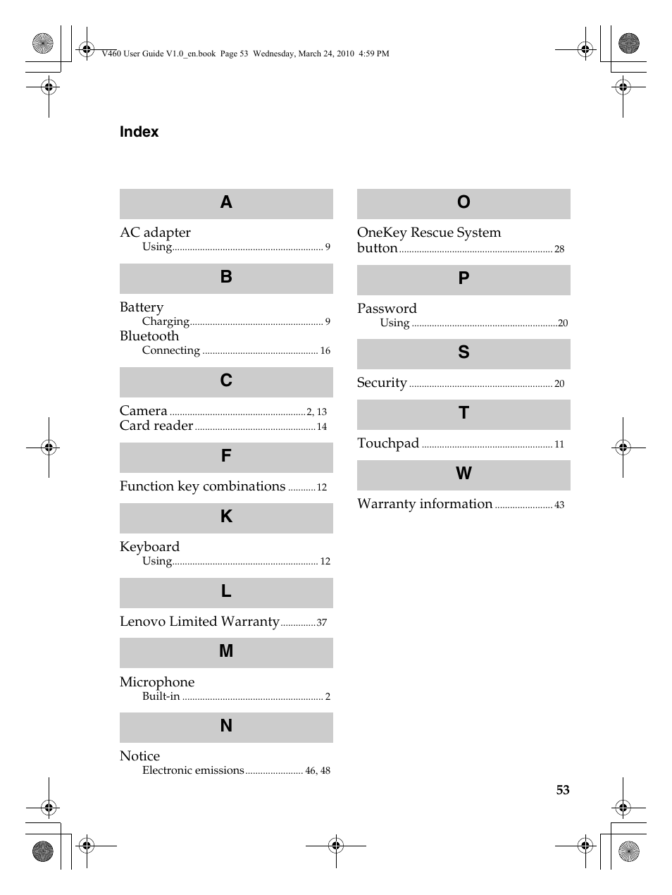 Lenovo IdeaPad V460 User Manual | Page 57 / 58