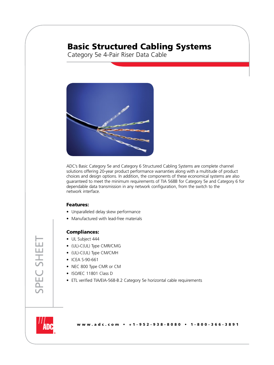 ADC 4-Pair Riser User Manual | 4 pages