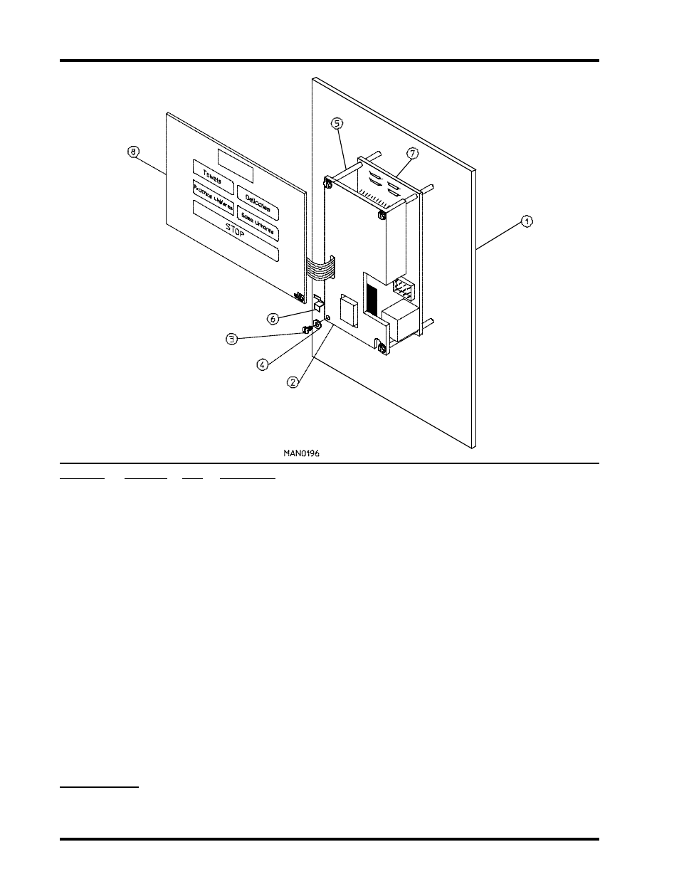 Phase 4 opl unisport, Microprocessor control panel assembly | ADC UD-50 User Manual | Page 12 / 61