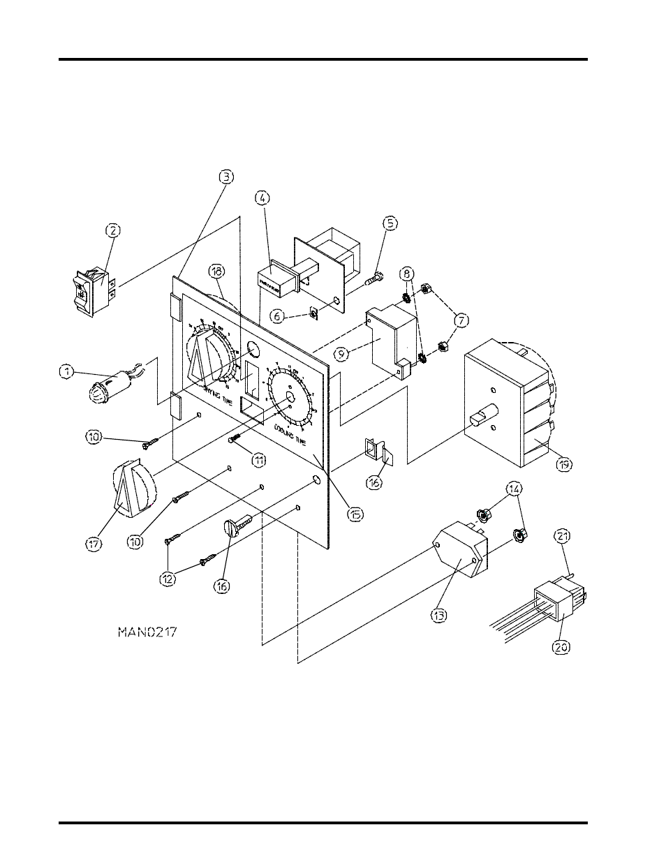 Dual timer control panel assembly , 13 | ADC UD-50 User Manual | Page 14 / 61