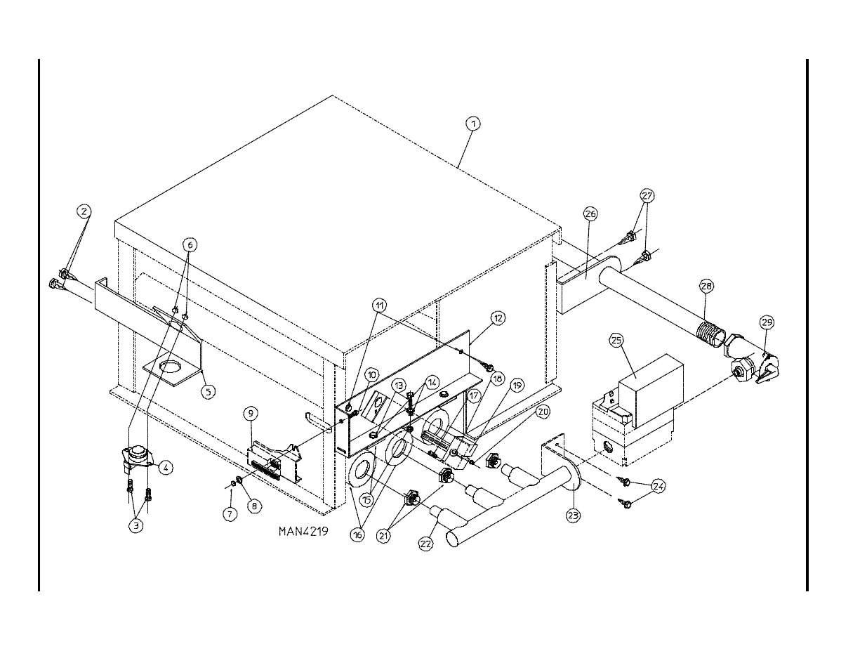 Standard (non-hi/lo) burner assembly, For globar, Ignition models only , 33 | ADC UD-50 User Manual | Page 34 / 61