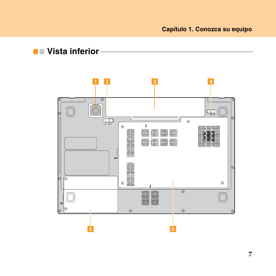 Vista inferior | Lenovo IdeaPad Y550P User Manual | Page 15 / 148