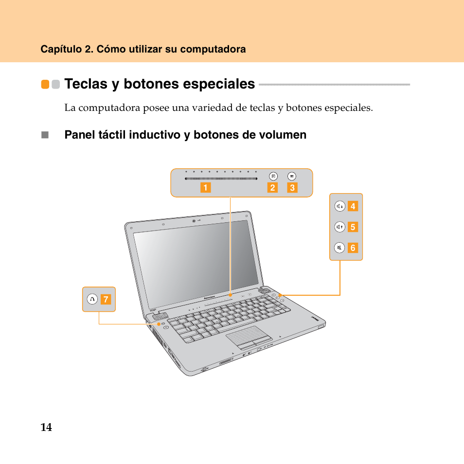 Teclas y botones especiales | Lenovo IdeaPad Y550P User Manual | Page 22 / 148