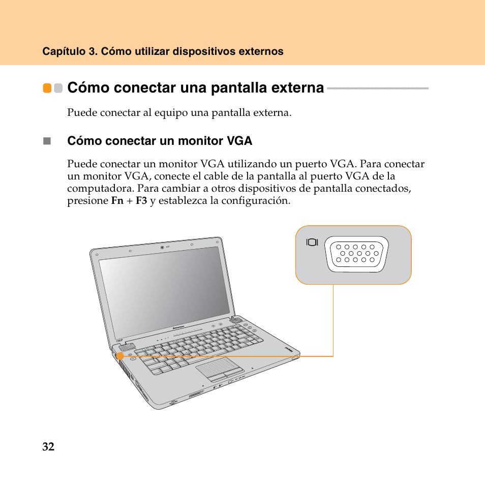 Cómo conectar una pantalla externa | Lenovo IdeaPad Y550P User Manual | Page 40 / 148