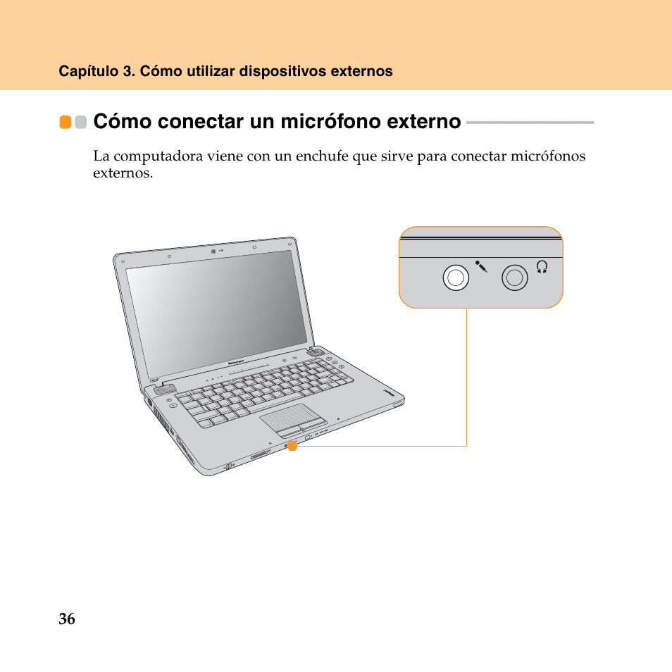 Cómo conectar un micrófono externo | Lenovo IdeaPad Y550P User Manual | Page 44 / 148