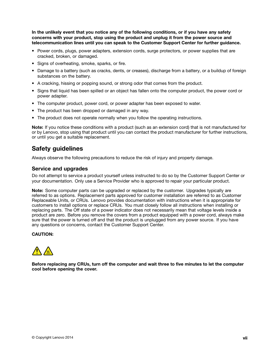 Safety guidelines | Lenovo N20p Chromebook User Manual | Page 9 / 40