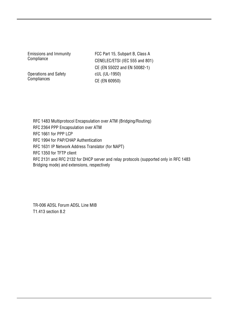 Ompliance | ADC Megabit Modem 700F User Manual | Page 108 / 140