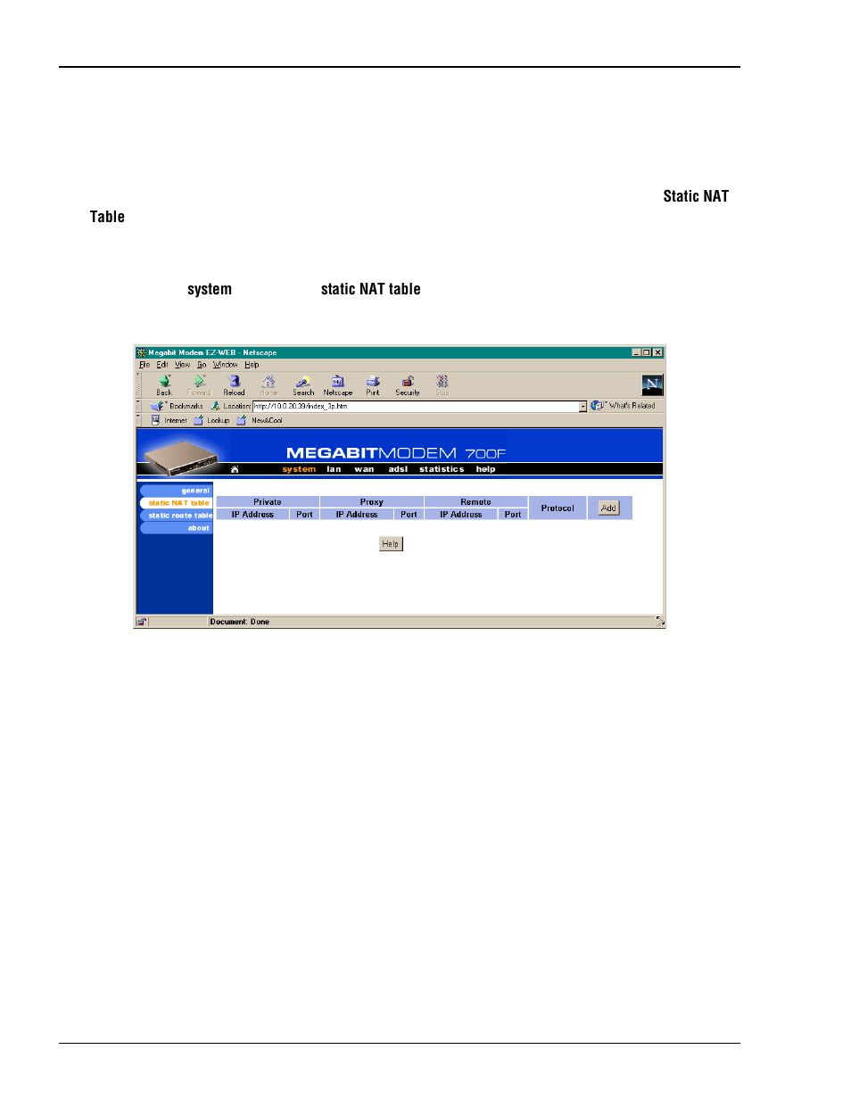 Nat e, Efining, Tatic | Ntries | ADC Megabit Modem 700F User Manual | Page 50 / 140