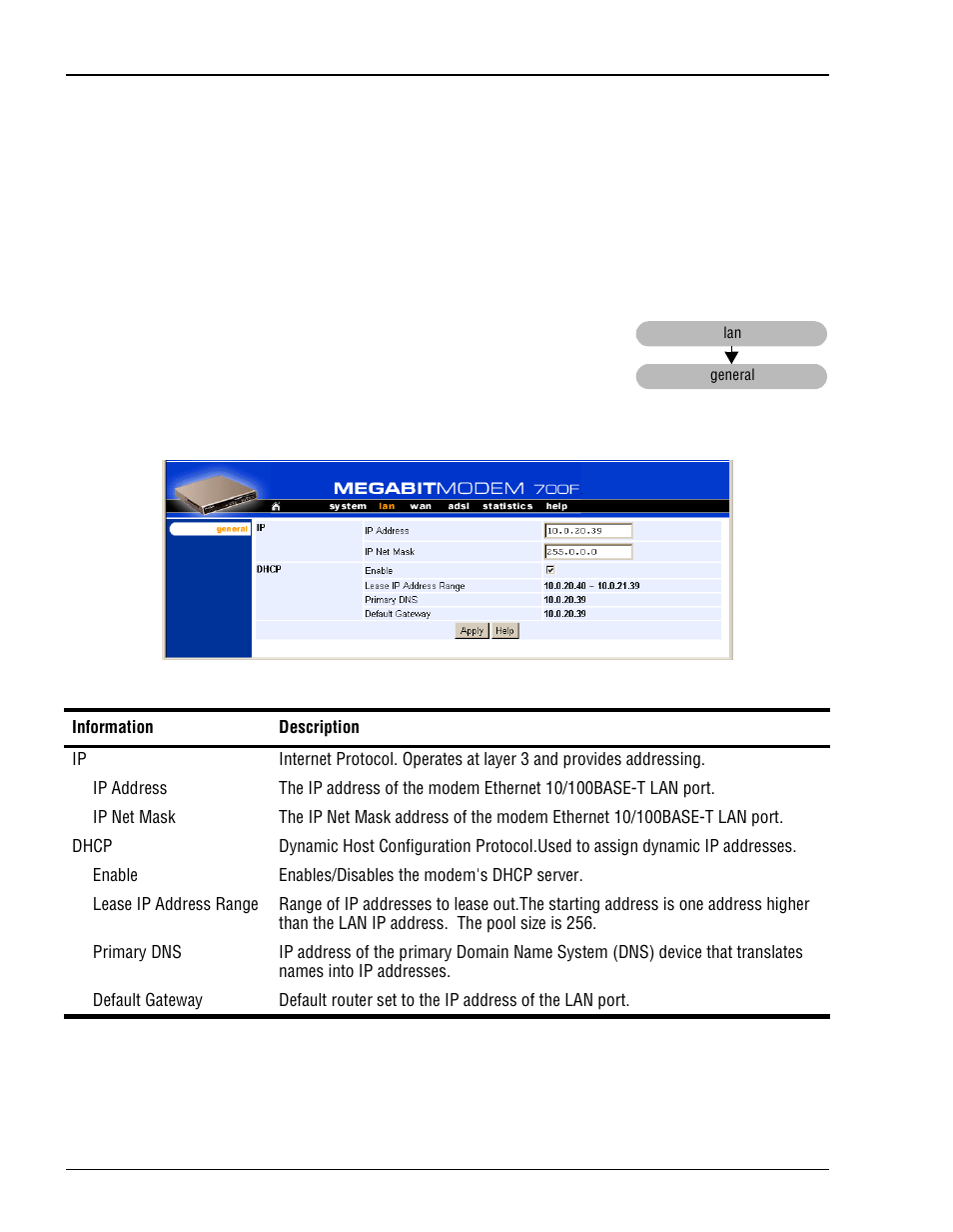 Onfiguring, Configure modem parameters | ADC Megabit Modem 700F User Manual | Page 68 / 140