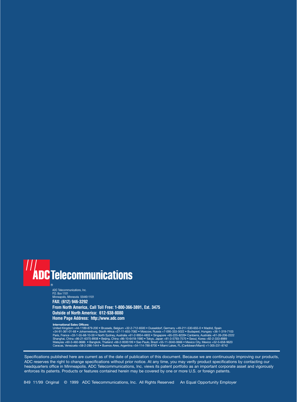 ADC Fibre ETSI Solution User Manual | Page 8 / 8
