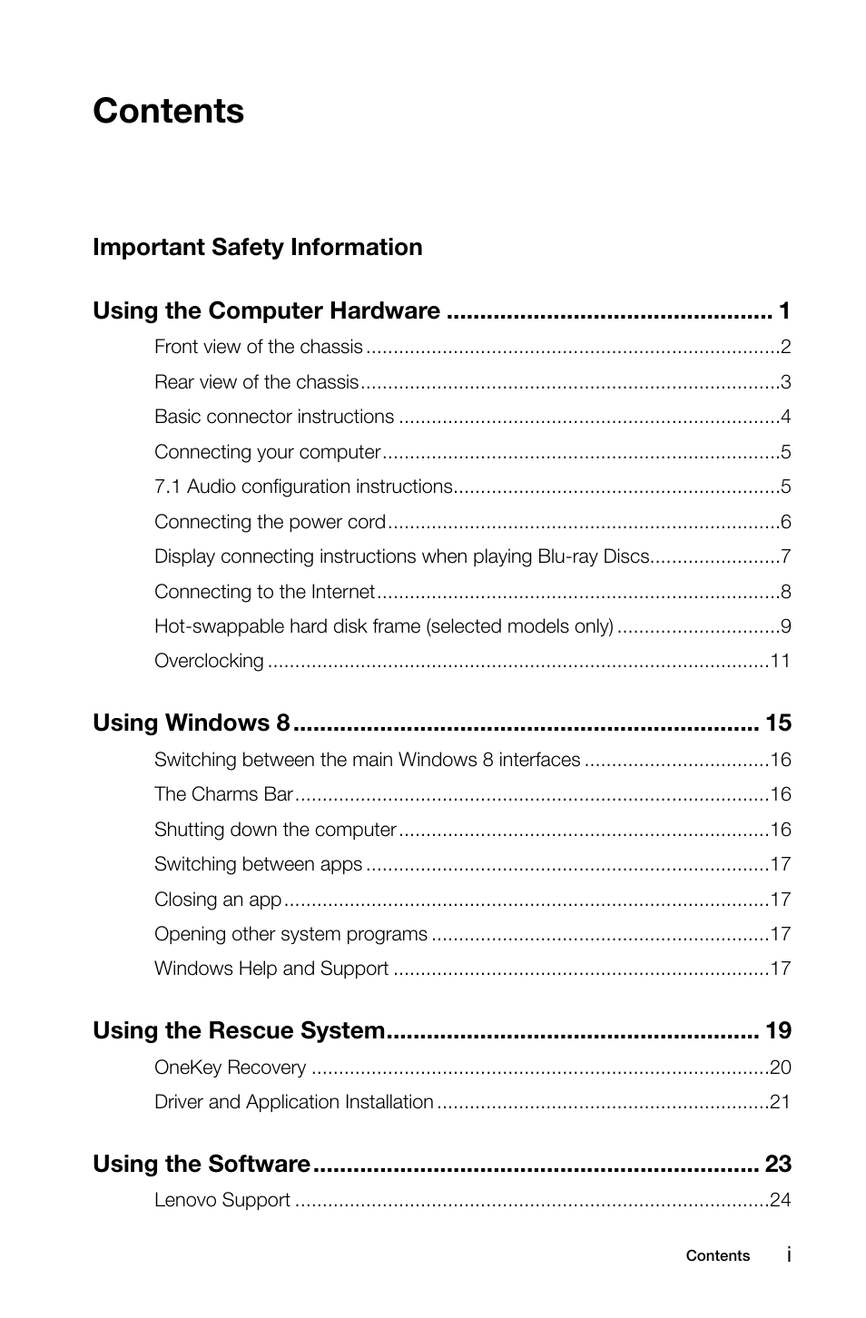 Lenovo Erazer X700 Desktop User Manual | Page 4 / 59