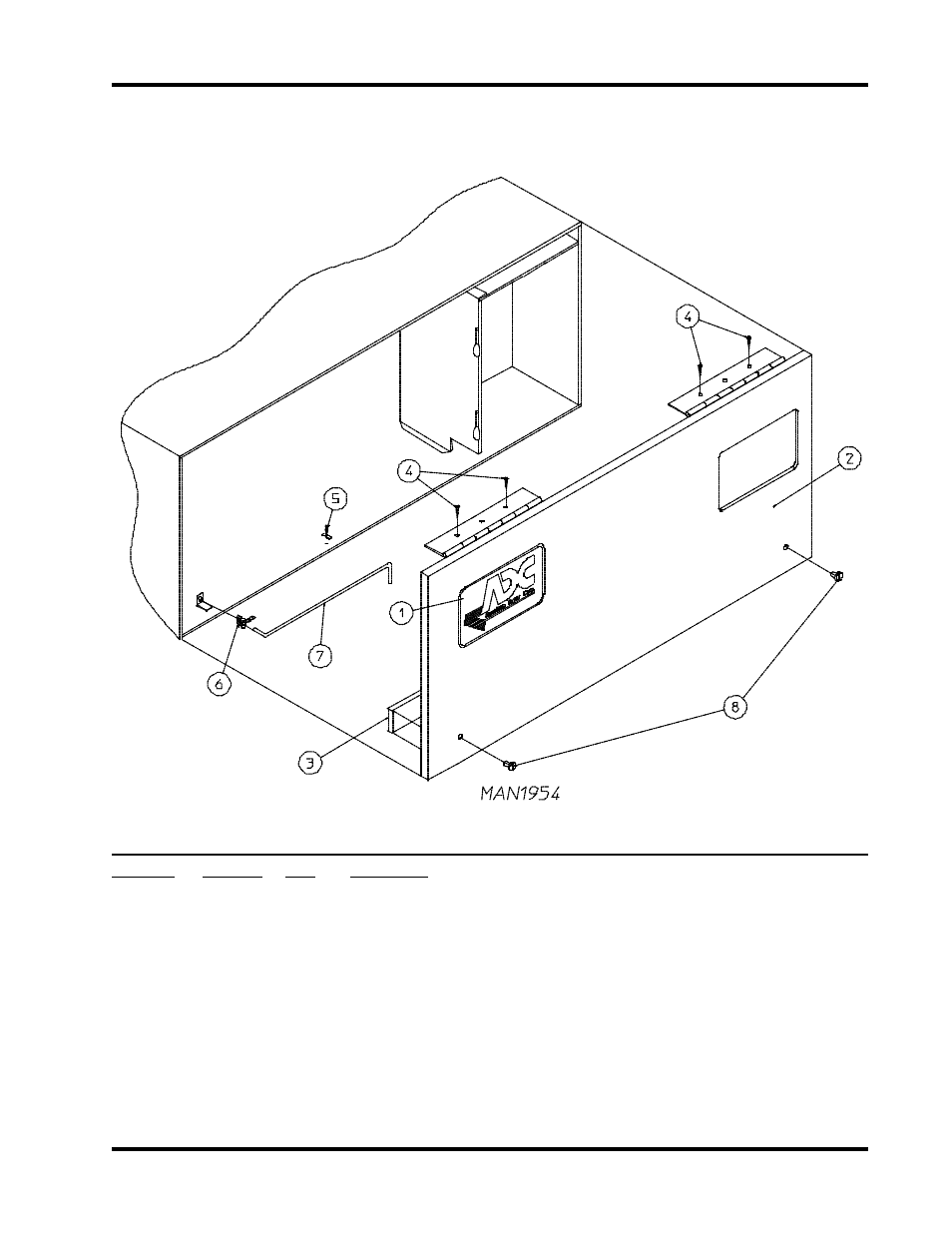 Ad-15 control door assembly without trim, For opl (non-coin) models mfd. as of july 19, 1999 | ADC AD-25 User Manual | Page 5 / 69