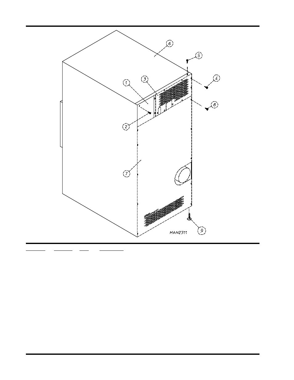 Ad-15/ad-25 outer top/back guard assembly | ADC AD-25 User Manual | Page 60 / 69