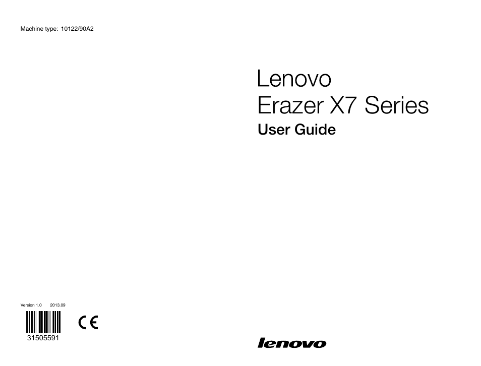 Lenovo Erazer X700 Desktop User Manual | 61 pages