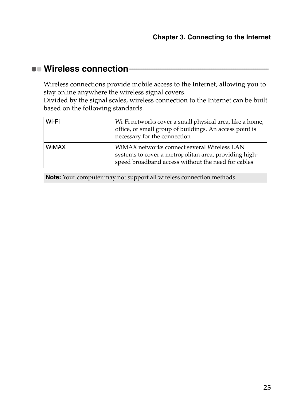 Wireless connection | Lenovo IdeaPad P585 User Manual | Page 29 / 53