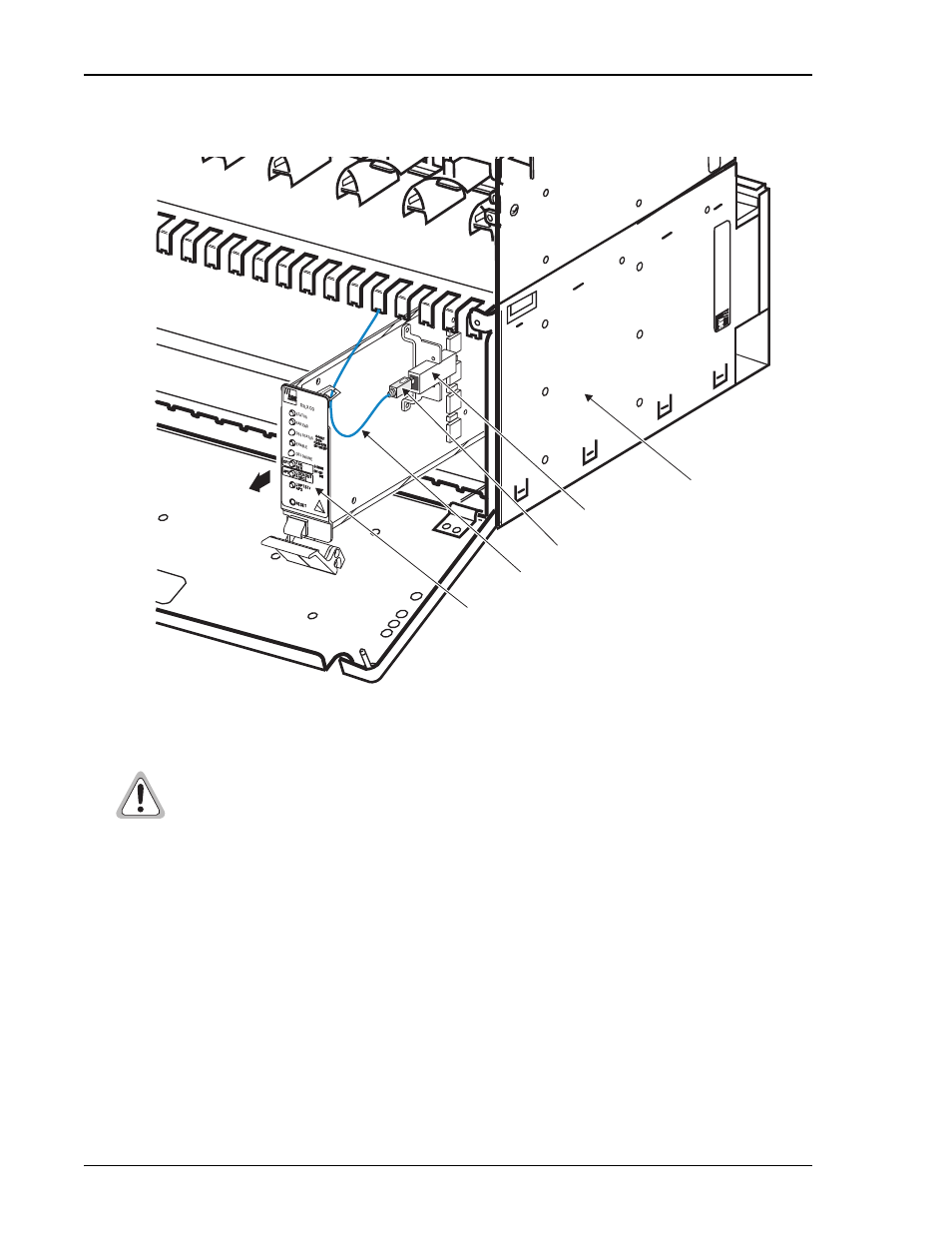 Removing d3lx modules, Removing d3, Removing a d3lx mod | D3lx m, Emoving, Odules | ADC DL3XR-FCA100 User Manual | Page 40 / 52