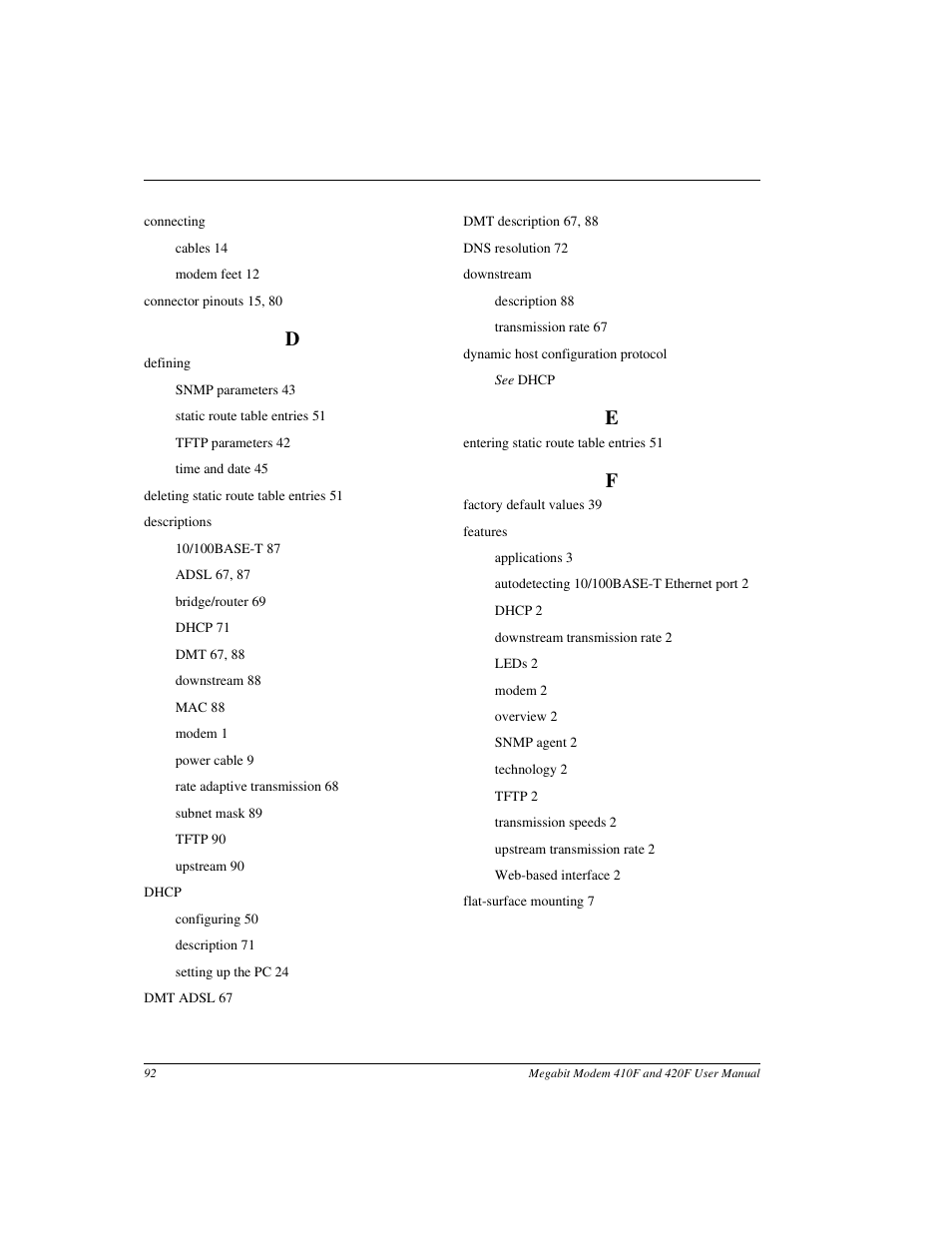 ADC 410F User Manual | Page 100 / 106