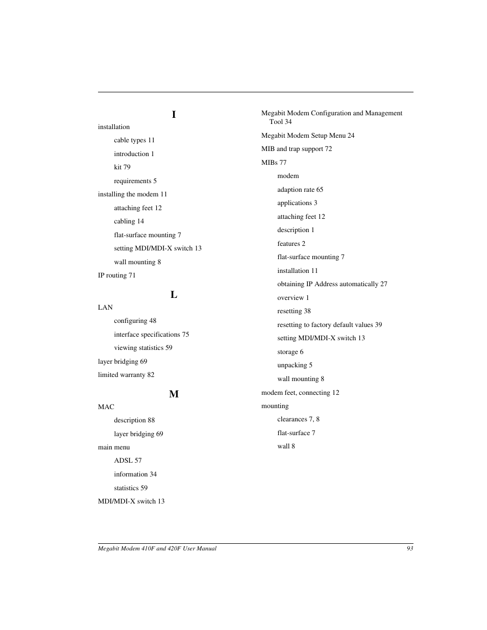 ADC 410F User Manual | Page 101 / 106