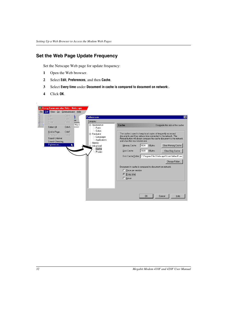 Set the web page update frequency | ADC 410F User Manual | Page 40 / 106