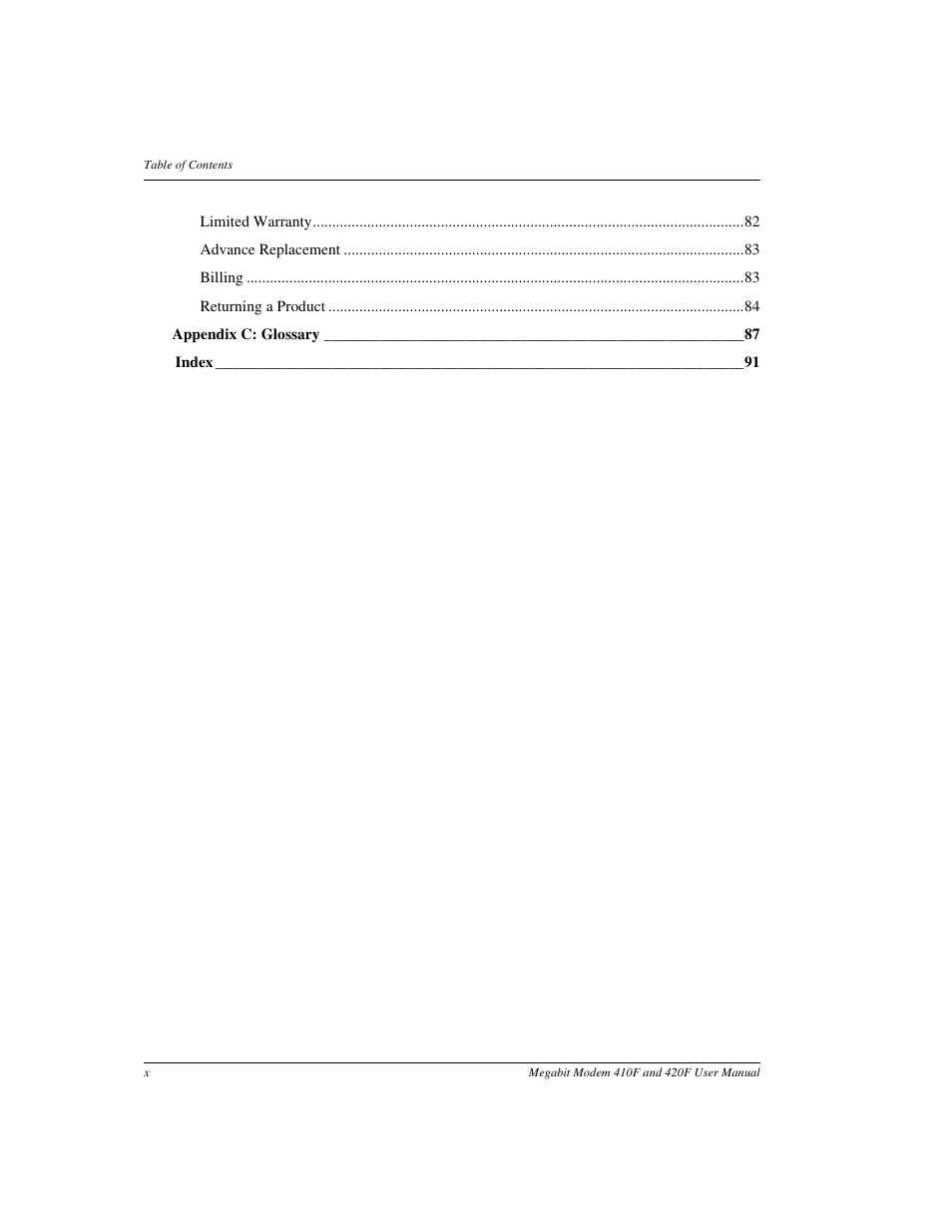 ADC 410F User Manual | Page 8 / 106