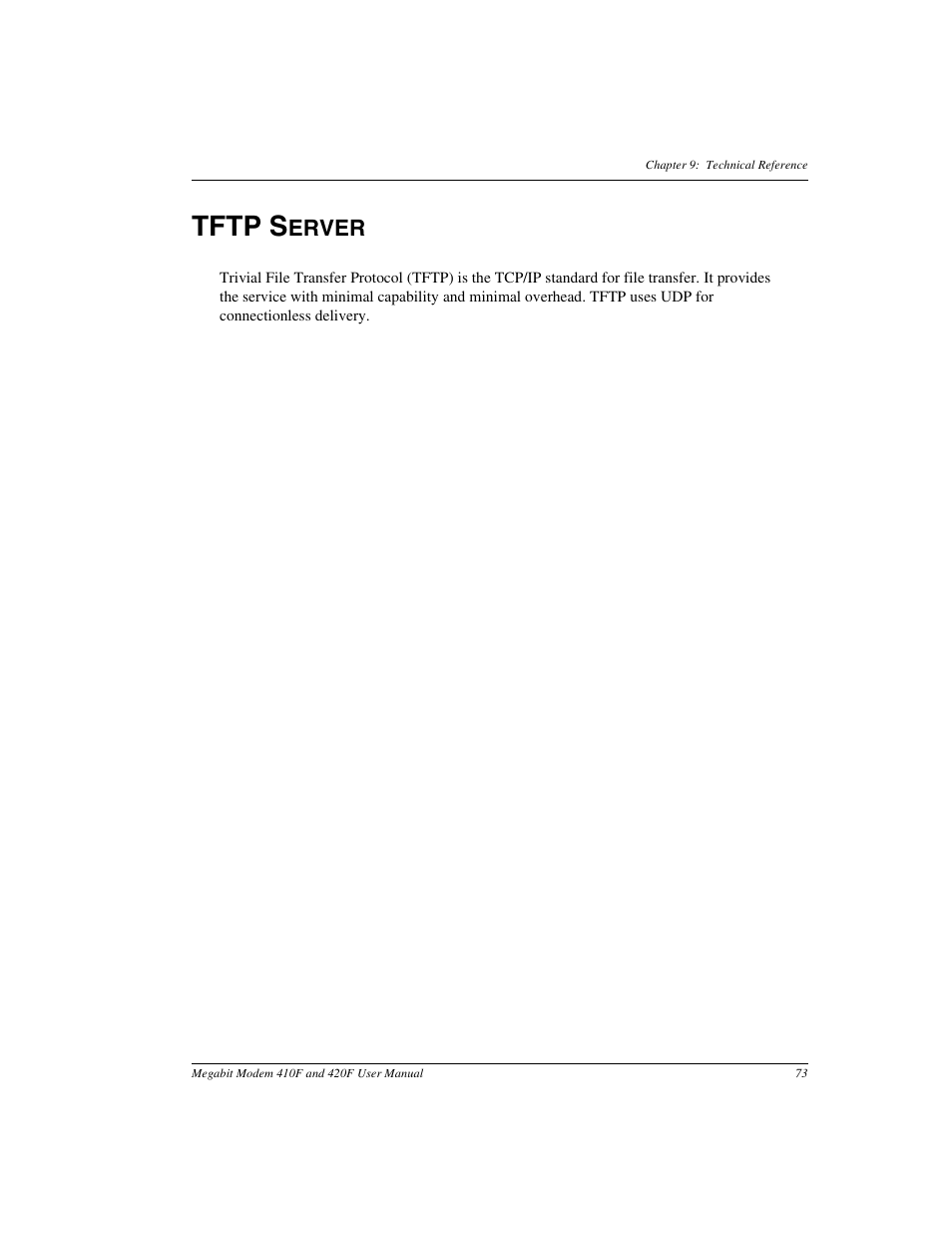 Tftp server, Tftp s, Erver | ADC 410F User Manual | Page 81 / 106