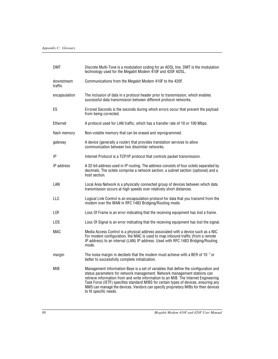 ADC 410F User Manual | Page 96 / 106