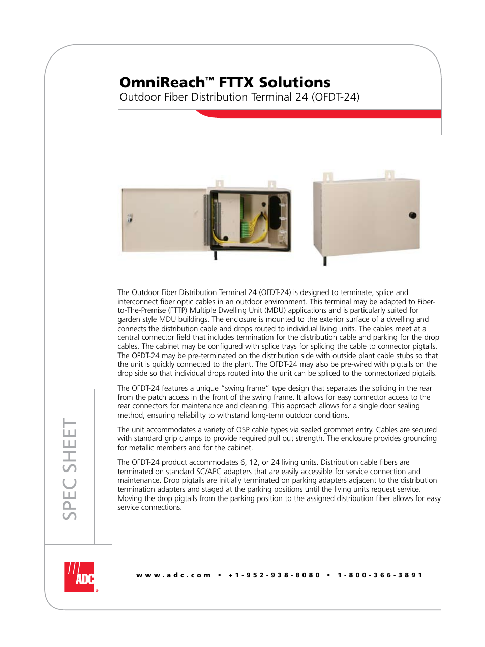 ADC OmniReach OFDT-24 User Manual | 4 pages